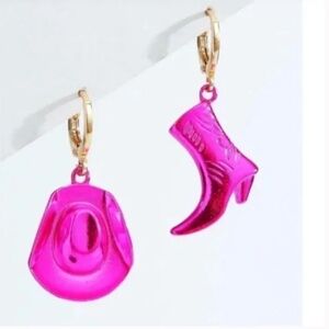 ❤️ FREE Boots Cowboy Hat Boho Peasant Hipster Hippie Art Country Rock Earrings